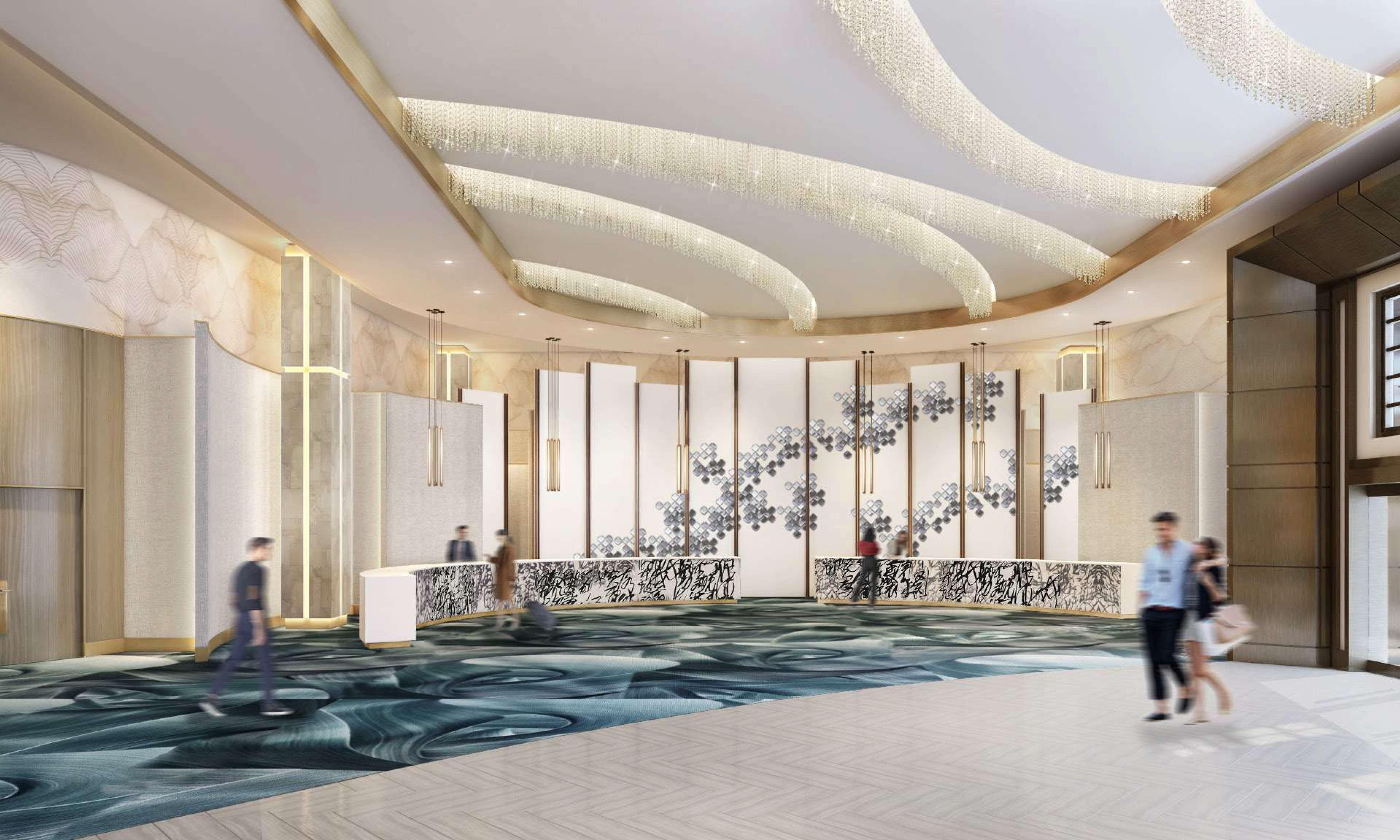 Conrad Las Vegas At Resorts World Ngoại thất bức ảnh The lobby of the hotel