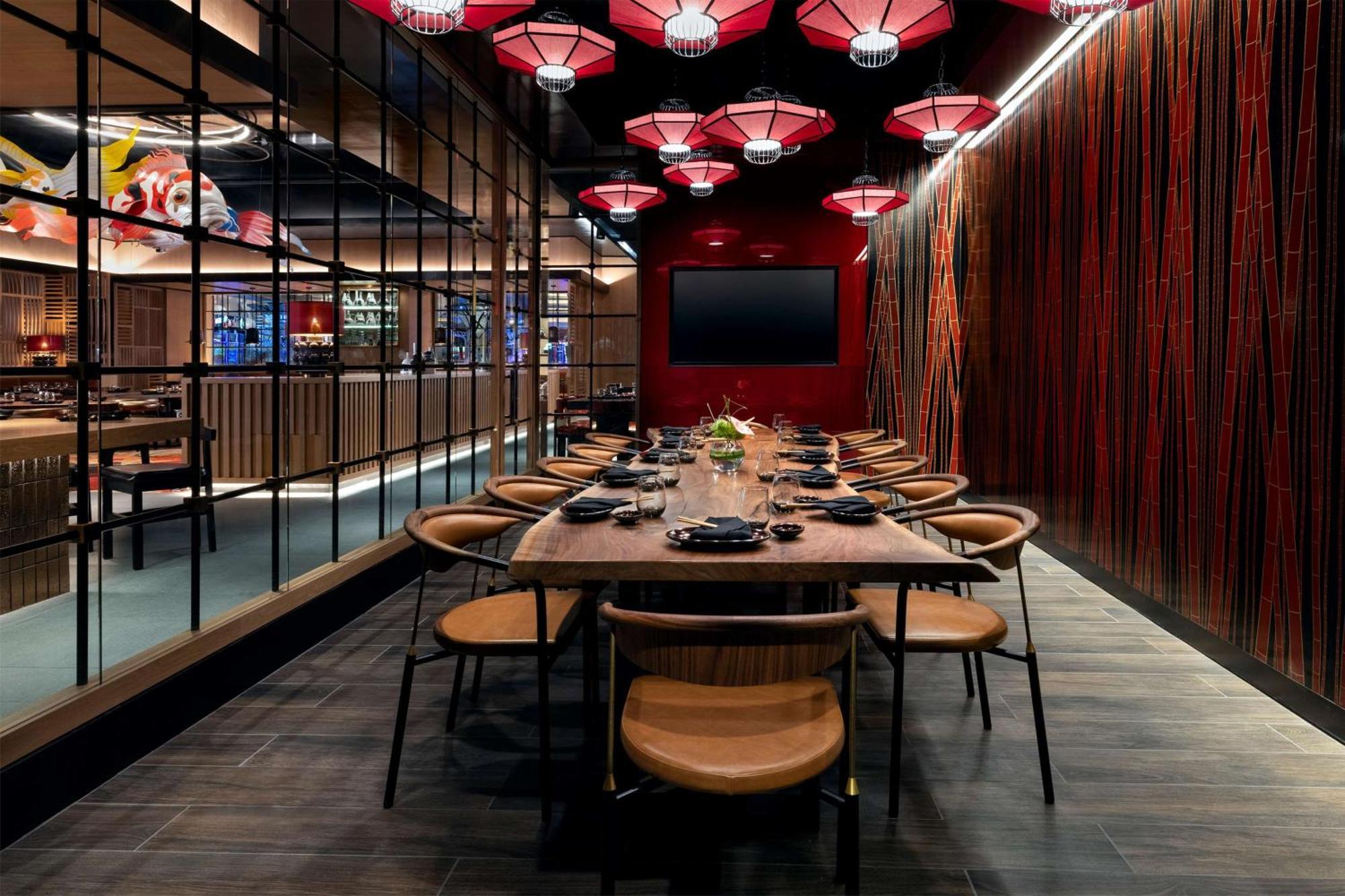 Conrad Las Vegas At Resorts World Ngoại thất bức ảnh Private dining room at the restaurant